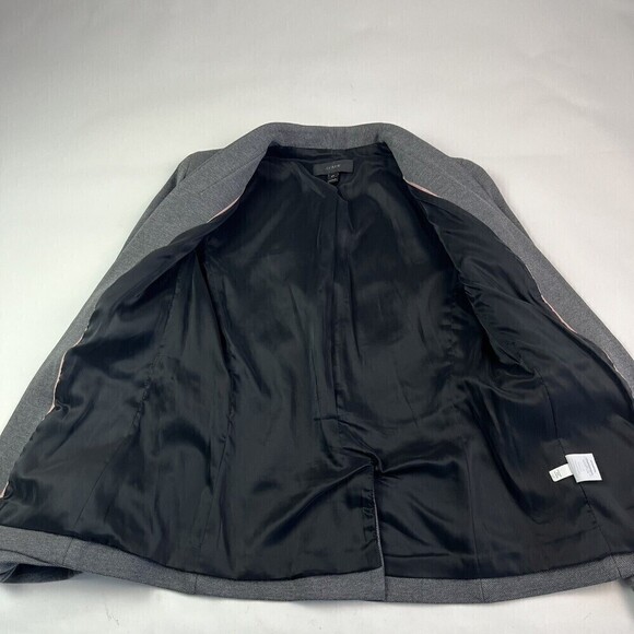 J Crew Going Out Blazer Stretch Twill Gray Heather Dove Womens Tall 2T 2 tall - Picture 8 of 14